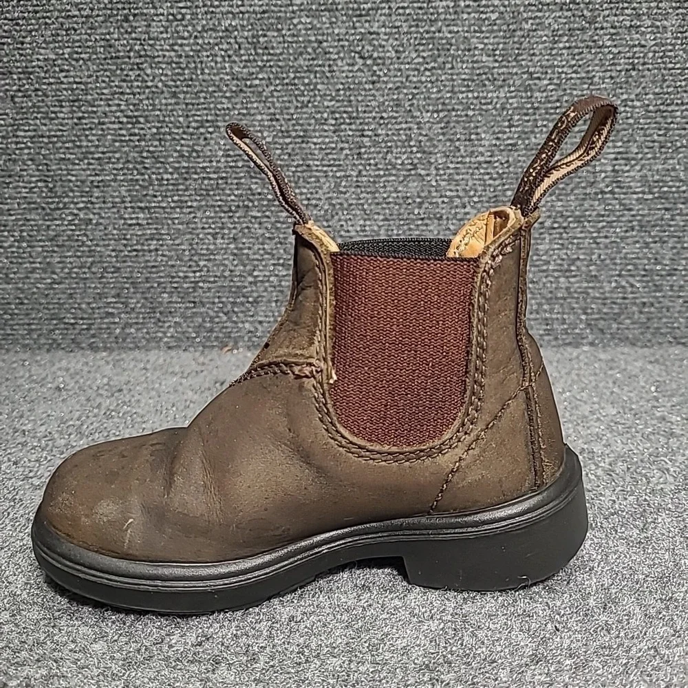 Blundstone Kids Brown Chelsea Boots with Dark Brown Elastic